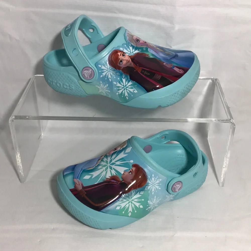 Disney Frozen 2 Baby Blue Crocs Clogs Shows Size C10 Children’s